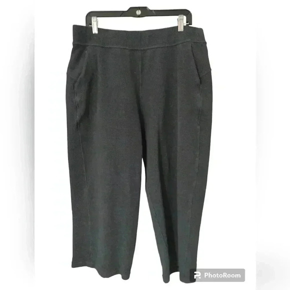 Lululemon Ribbed Straight Leg Super-High-Rise Crop 23" Heathered Black - Picture 6 of 8